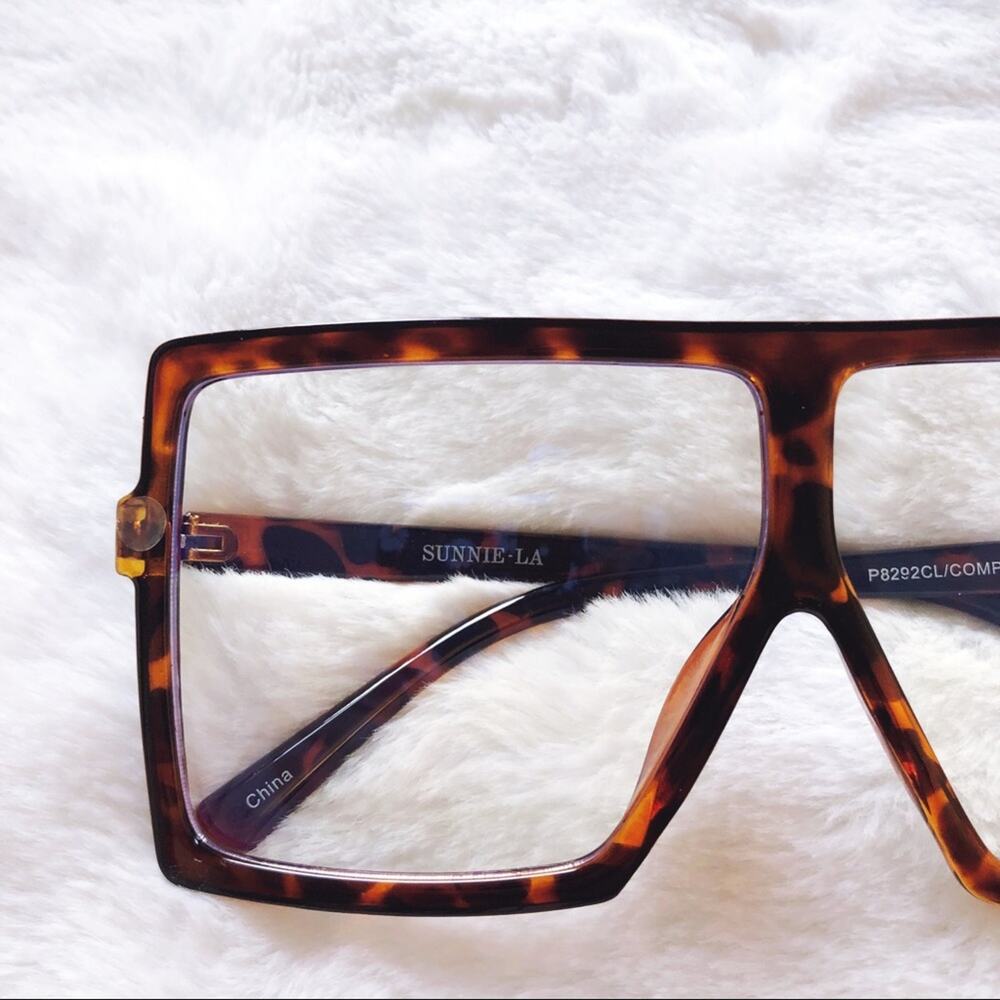 Lana Brown Rectangle Computer Light Glasses - Picture 2 of 12